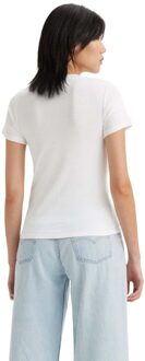Levi's Levis Dames/Dames Baby geribd T-shirt met korte mouwen (Wit) - maat EU 36 / UK 8
