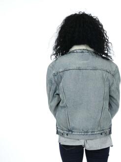 Levi's Levis Dames/Dames Ex-Boyfriend Sherpa Trucker Jacket (Denim) - maat EU 38 / UK 10 Blauw