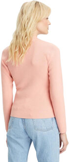 Levi's Levis Dames/Dames Sweatshirt met Geribbelde Ronde Hals (Roze) - maat
