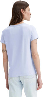 Levi's Levis Dames/Dames The Perfect V Hals T-shirt (Lichtblauw) - maat