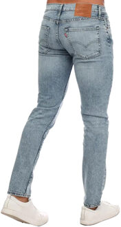 Levi's Levis Heren 511 Thrifted Casual Slim Jeans (Blauw) - maat