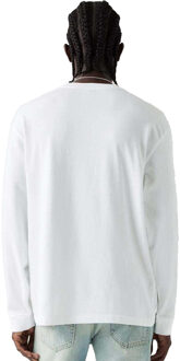 Levi's Levis Heren Authentic Pocket T-shirt met lange mouwen (Wit) - S