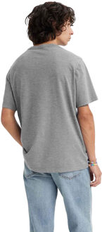 Levi's Levis Heren Baby Tab Logo Relaxed Fit T-shirt (Grijze Heide) - maat Grijs