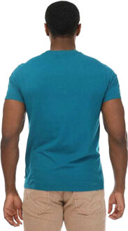 Levi's Levis Heren Grafisch Crew Hals T-shirt (Teal) - maat S Groenblauw