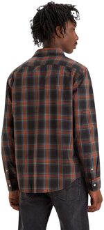 Levi's Levis Heren Sunset Pocket Overhemd (Zwart/Rood) - maat