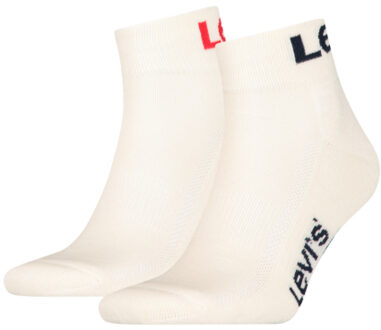Levi's Levis Quarter Sokken Sport Logo 2-pack Iconic-35/38 Wit - 35/38