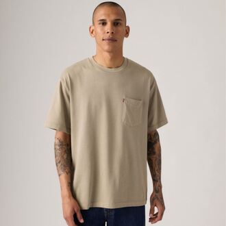 Levi's Men's Levis Housemark Pocket T-Shirt in Khaki Kaki - M