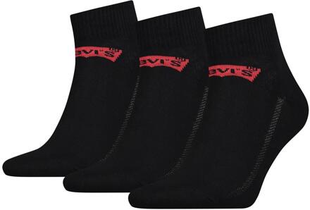Levi's Mid Cut Batwing Logo Jet Black 3-Pack-35/38 - 35/38