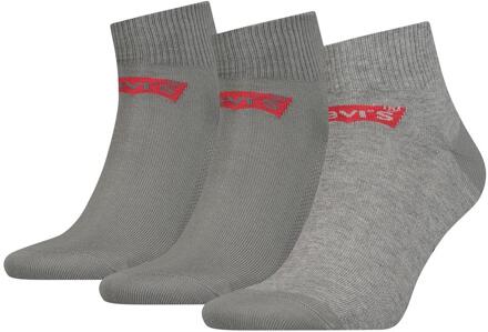 Levi's Mid Cut Batwing Logo Middle Grey Melange 3-Pack-35/38 - 35/38