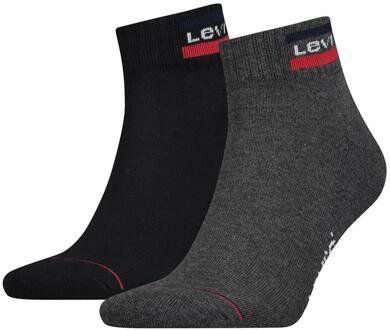 Levi's Mid Cut Sprtwr Logo Mid Grey/ Black 2-Pack-39/42 - 39/42