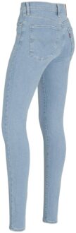 Levi's Mile High high waist super skinny jeans light indigo worn in - maat Blauw