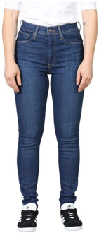 Levi's Mile high super skinny fit jeans met donkere wassing Donkerblauw - W24/L30