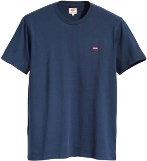 Levi's Original T-shirt van katoen met logopatch Donkerblauw