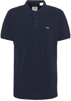 Levi's Pique Polo Blauw Donkerblauw