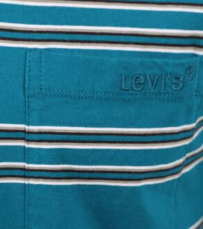 Levi's Pocket T-Shirt Blauw Streep - L,S