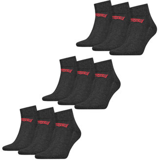 Levi's Quarter Sokken 9-pack Batwing Logo Antraciet-39/42 - 39/42