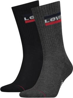 Levi's Regular Cut Sprtwr Logo Mid Grey/Black 2-Pack -43/46 Grijs - 43/46