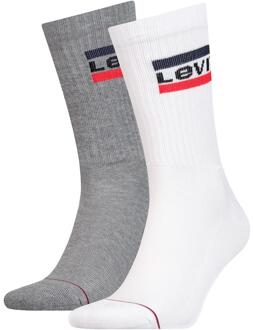 Levi's Regular Cut Sprtwr Logo White Grey 2-Pack -43/46 - 43/46