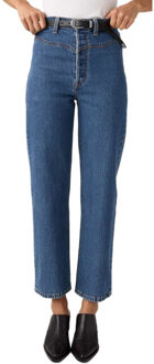 Levi's Ribcage western yoke valley view stone Blauw - 27-29