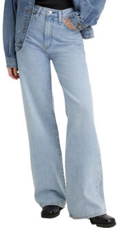 Levi's Ribcage wide leg far and wide lt blue denim Blauw - 28-32