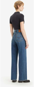 Levi's Ribcage wide leg polar permiter mid blue denim Blauw - 31-32