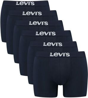 Levi's Solid Basic Boxershorts Heren (6-pack) donker blauw - wit - M