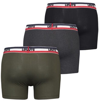 Levi's Sportswear logo boxer 3-pack 100002870 009 khaki Groen