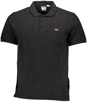 Levi's Standard fit polo van piqué katoen met logo Zwart