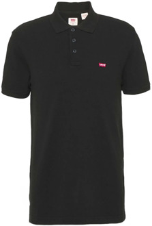 Levi's Standard fit polo van piqué katoen met logo Zwart