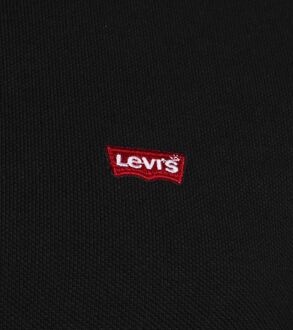 Levi's Standard fit polo van piqué katoen met logo Zwart