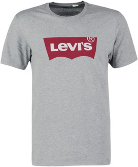 Levi's T-shirt met logo grijs melange - 2XL