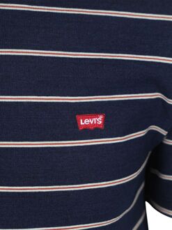 Levi's T-Shirt Navy Streep Donkerblauw
