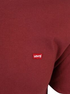 Levi's T-shirt Original Oxblood Rood - L,M,S,XL,XXL