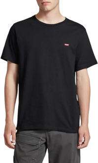 Levi's T-shirt van katoen met logoborduring Zwart - XS