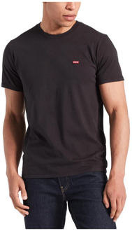 Levi's T-shirt van katoen met logoborduring Zwart