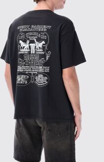 Levi's Twee Paard T-shirt Korte Mouwen Relaxed Fit Zwart