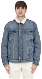 Levi's Type 3 Sherpa spijkerjas met teddy voering Indigo