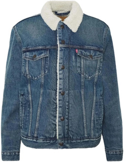 Levi's Type 3 Sherpa spijkerjas met teddy voering Indigo