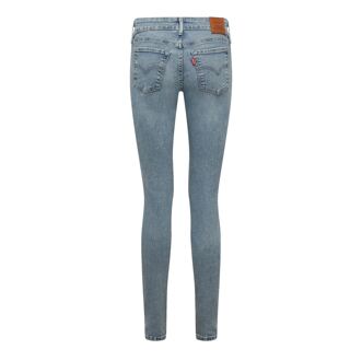 Levi's Women's Levis 711 Double Button Skinny Jeans in Blue Blauw - 26W/30L