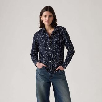 Levi's Women's Levis Classic Shirt in Blue - maat Blauw