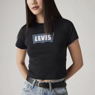 Levi's Women's Levis Graphic Essential Sporty T-Shirt in Black Zwart - EU 38 / UK 10