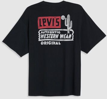 Levi's Women's Levis Graphic Short Stack T-Shirt in Blue Blauw - EU 36 / UK 8