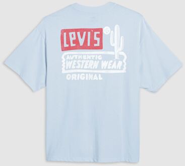 Levi's Women's Levis Graphic Short Stack T-Shirt in Blue - maat EU 34 / UK 6 Blauw