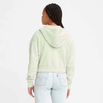 Levi's Women's Levis Zip Up Hoodie in Groen - maat EU 38 / UK 10