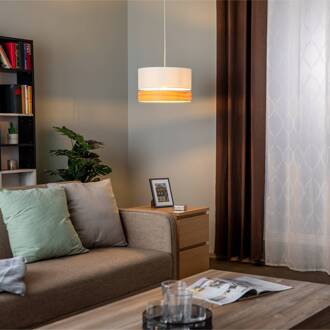 Levo hanglamp, Ø 40 cm, essenhout/ecru esdoorn, ecru
