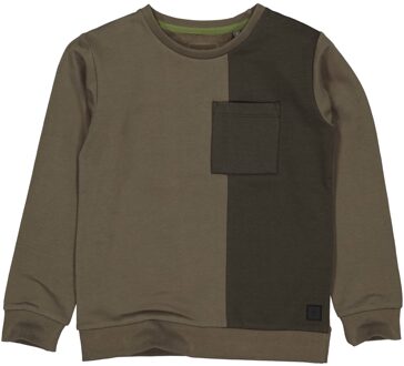Levv Jongens sweater - Andrew - Groen grijs - Maat 176