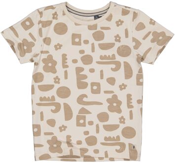 Levv Jongens t-shirt - Keje - AOP grijs sketch - Maat 164