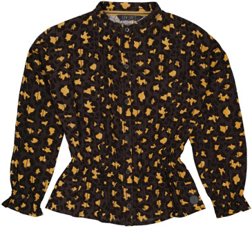 Levv Meiden blouse angie aop leopard Grijs - 116