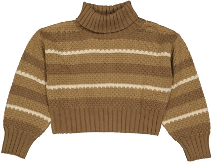 Levv Meiden sweater fiza multi stripe Bruin - 128