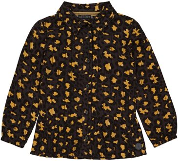 Levv Meisjes blouse bloem aop leopard Grijs - 104